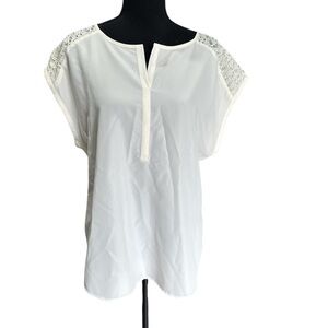 Van Heusen White Dolman Sleeve Blouse